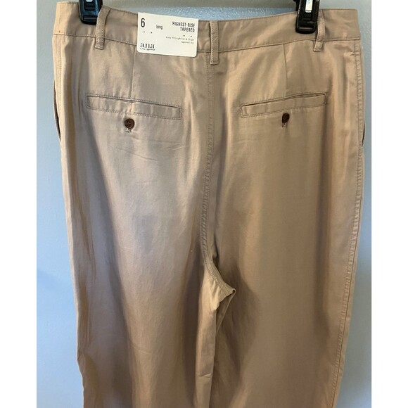 NWT ANA High Rise Tapered Leg Dress Pants Tan Size 6 Long - Picture 6 of 7